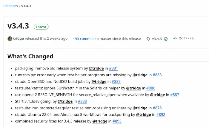 rsync 发布了最新的 3.4.3 版本