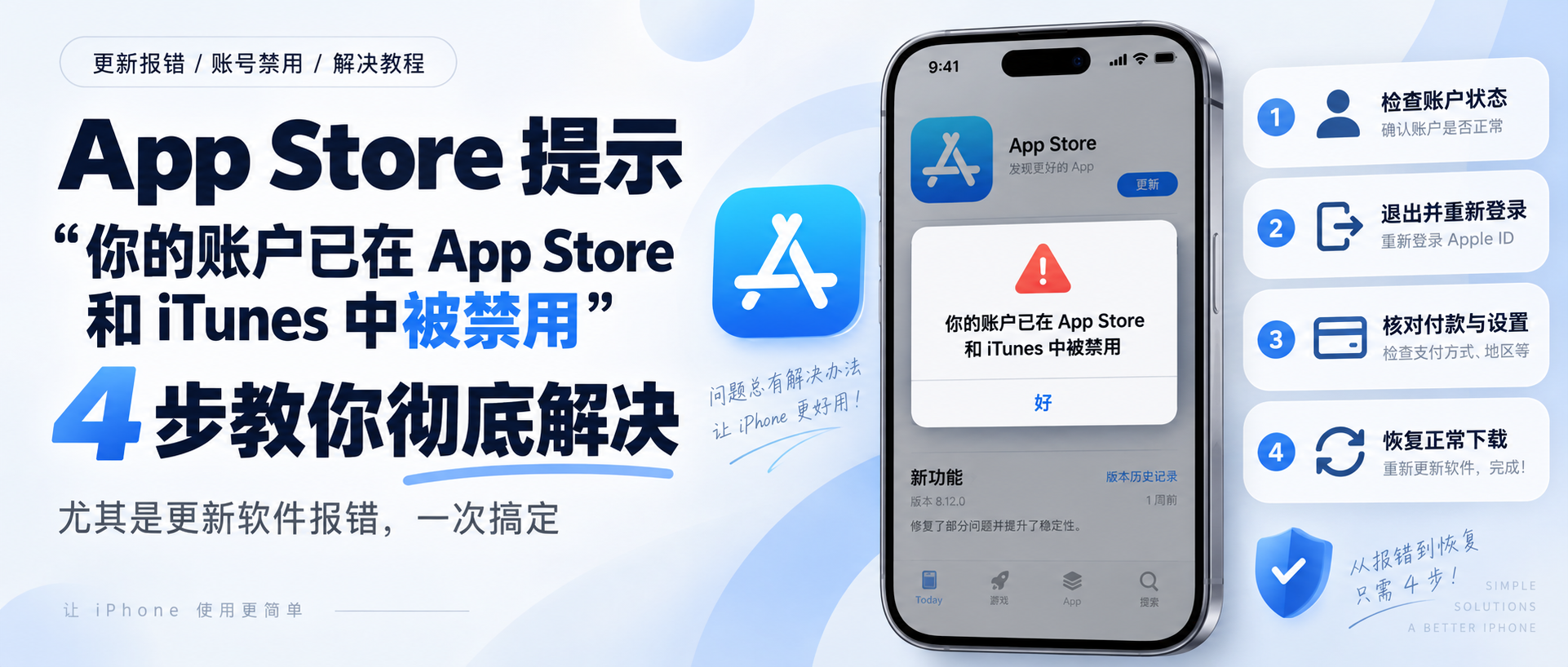 你的账户已在 App Store 和 iTunes 中被禁用